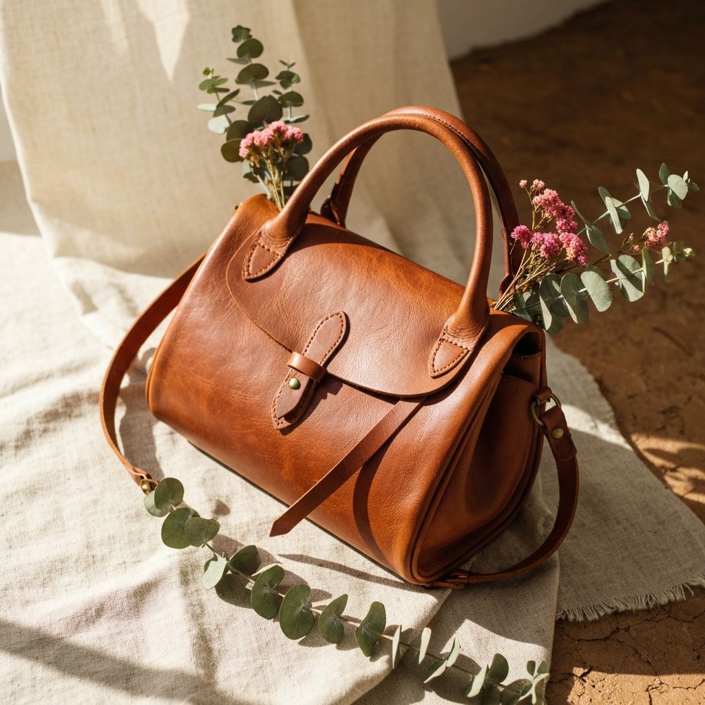 Cartera artesanal de cuero hecha a mano